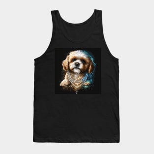 Sparkling Cavoodle Puppy Tank Top